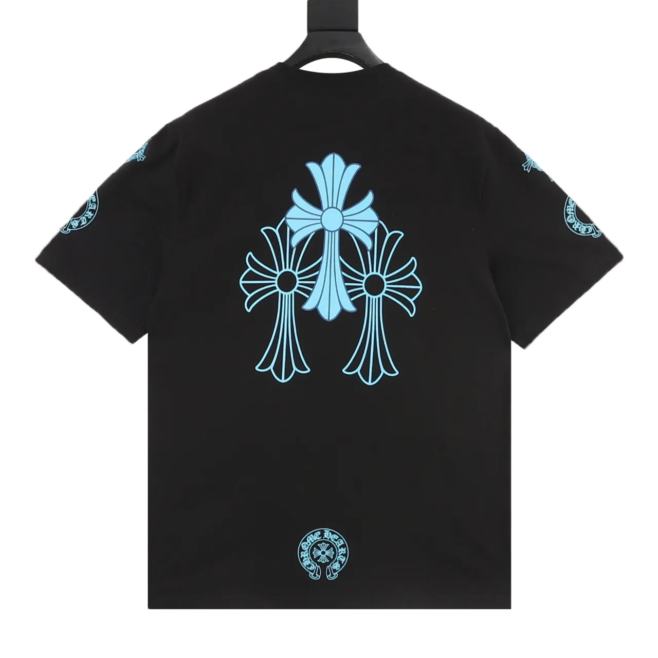 CHROME HEARTS CH Blue T ， + ， ， Same Style。 Size：S-XL